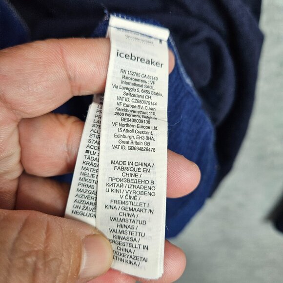 Icebreaker Men’s Merino 260 Zone 1/2 Zip Lighweight Pullover Blue Sz L - Picture 6 of 6